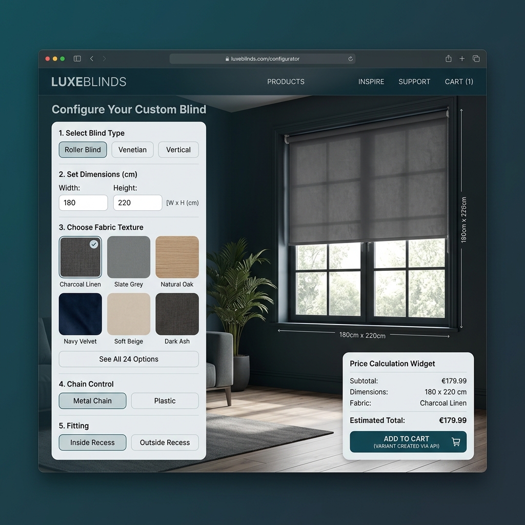 Configurador de produto sob medida