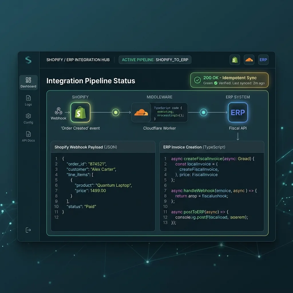 Integração fiscal entre Shopify e CloudInvoice