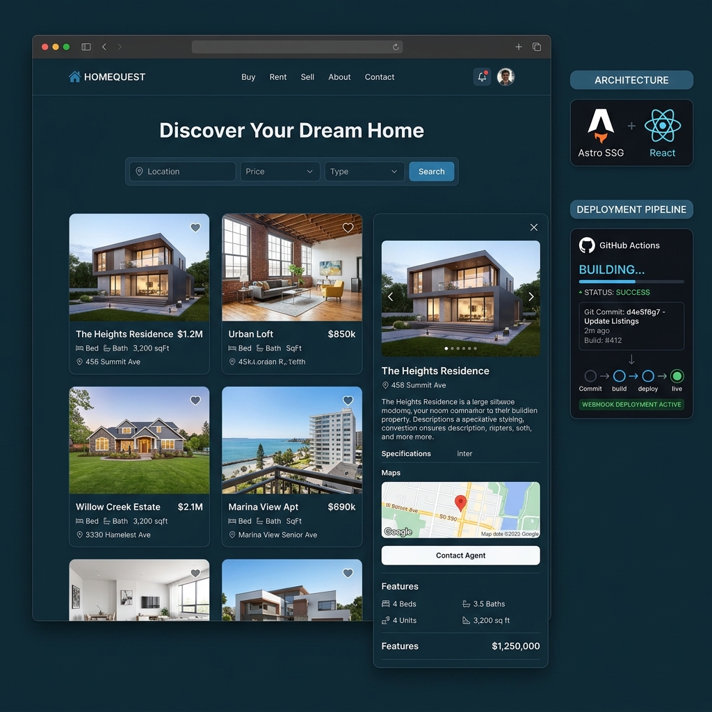 Site com painel próprio e deploy contínuo