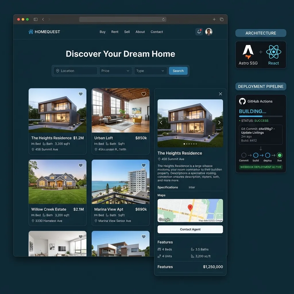 Site com painel próprio e deploy contínuo